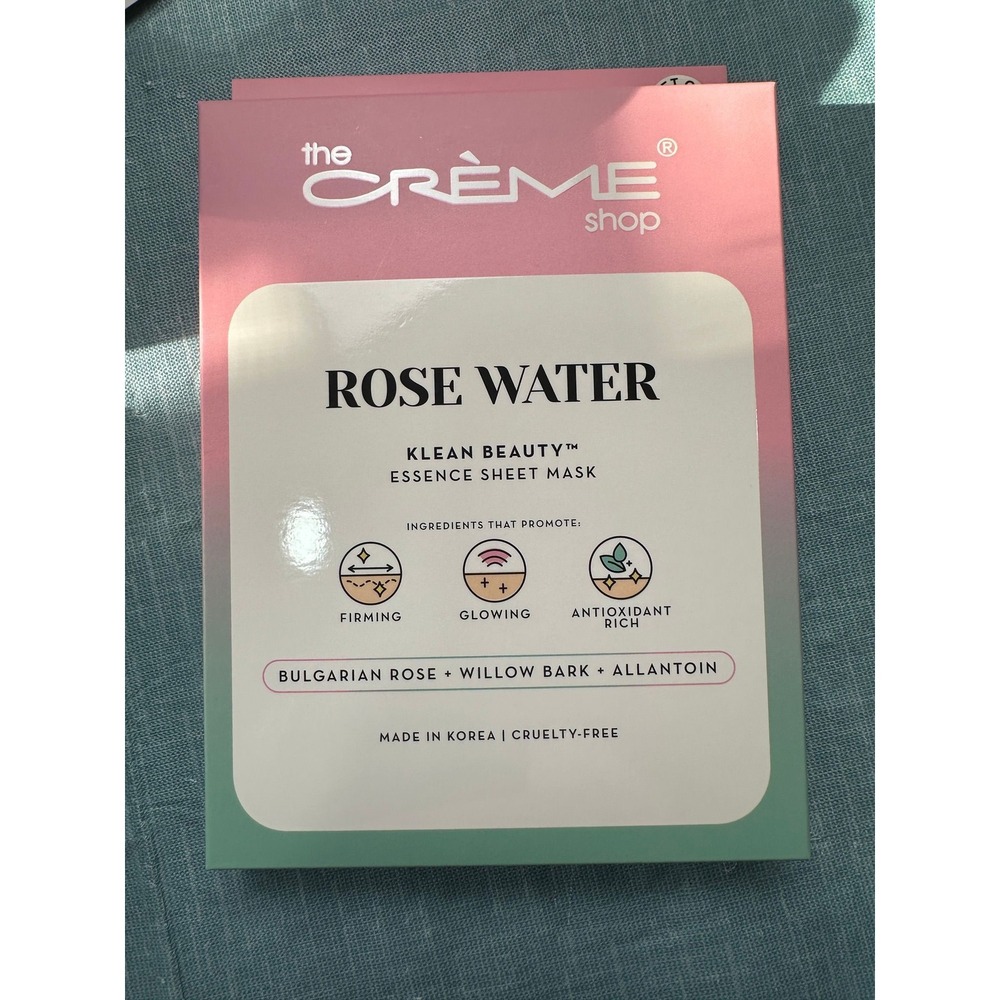 The Creme Shop Rose Water Klean Beauty Essence Sheet Mask Bulgarian Rose 5 Pack